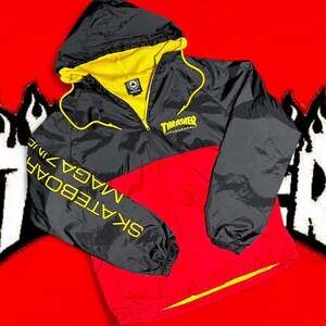 Thrasher Magazine Colorblock Windbreaker Anorak Jacket
